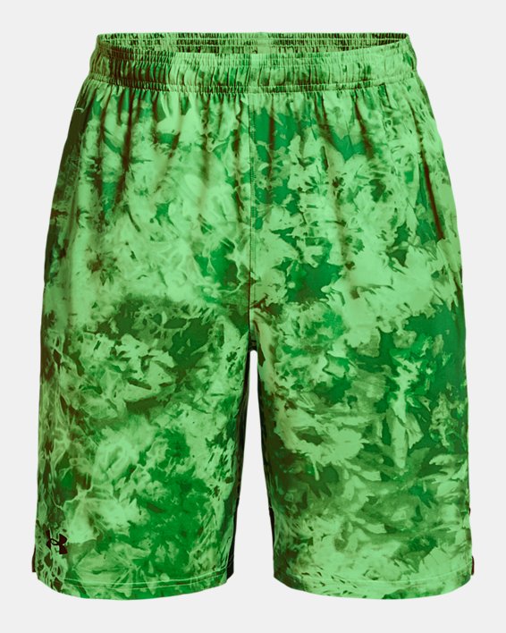 Men's UA Stretch Train Printed Shorts, Green, pdpMainDesktop image number 5